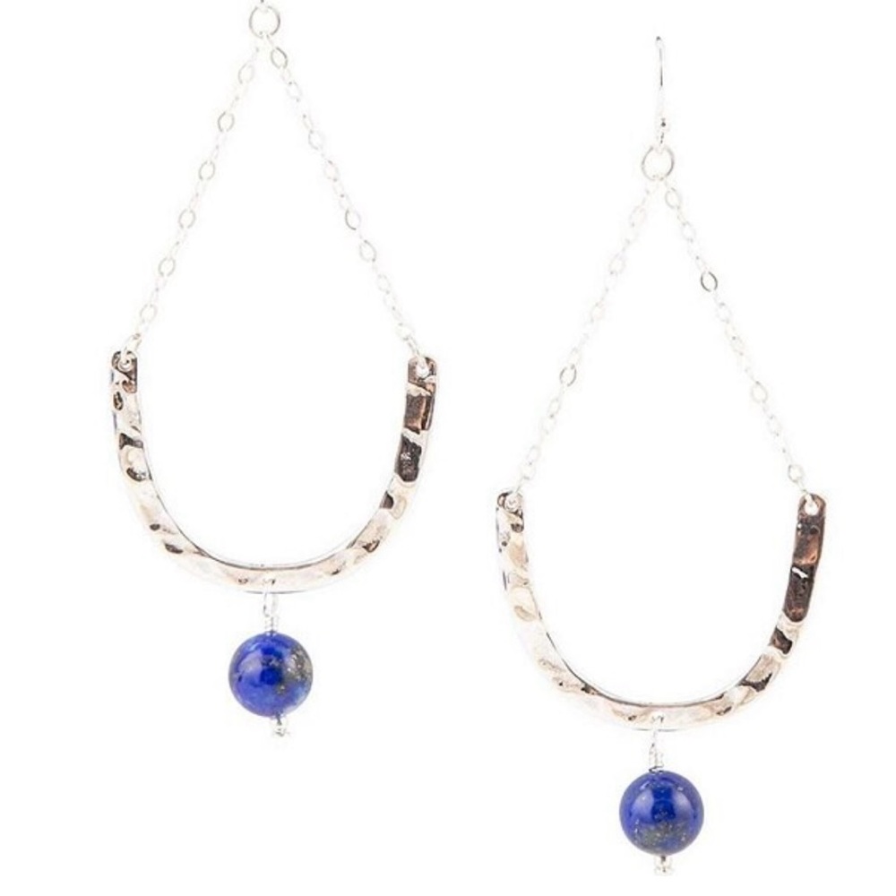 Sasso + Smyth Sterling Silver and Lapis Dangle Drop Earrings - NWT